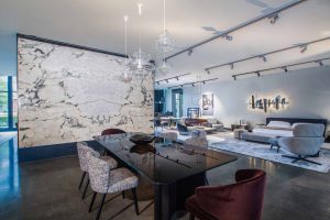 full marble display wall