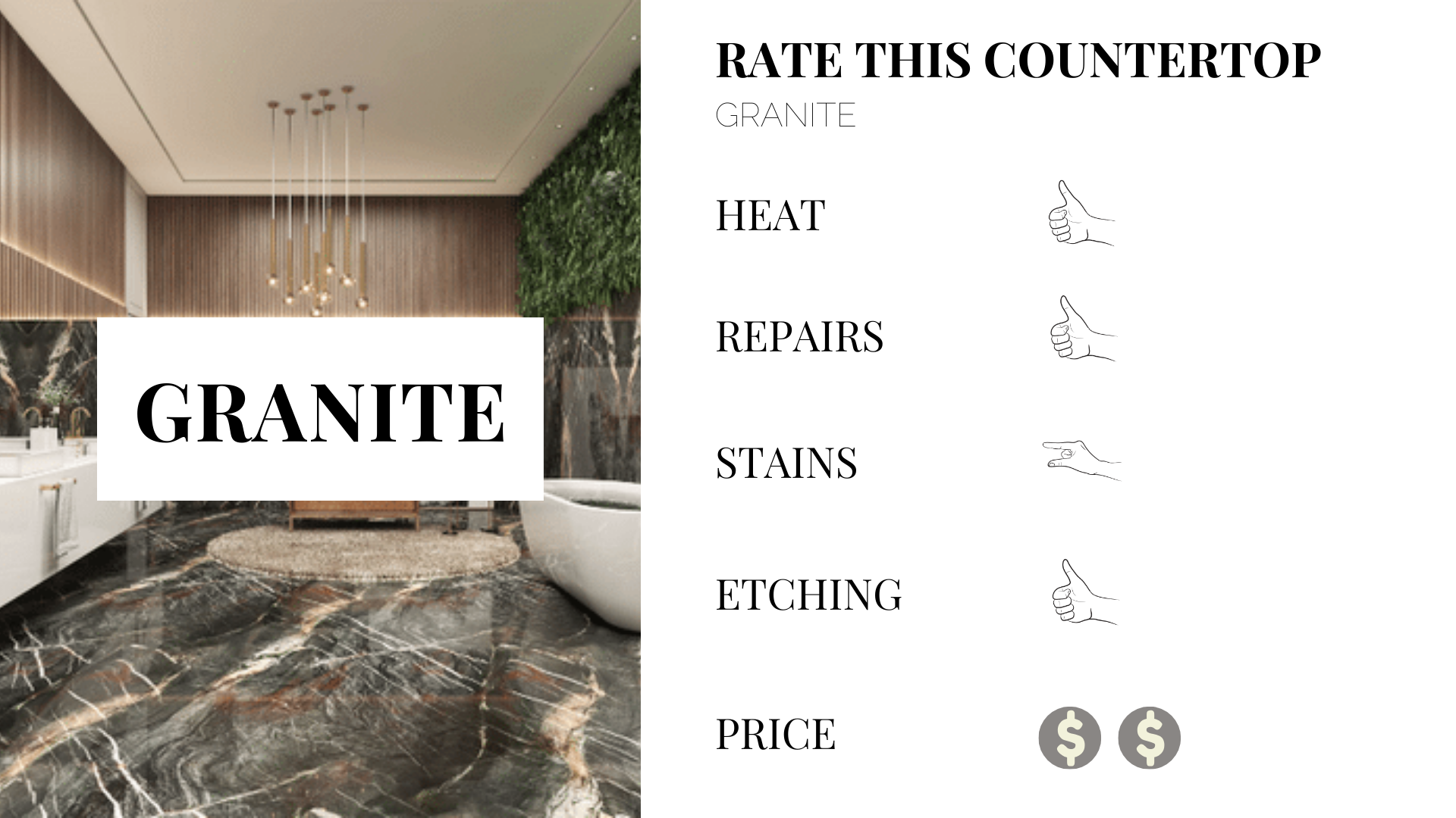 benefits to granite kitchen counter tops