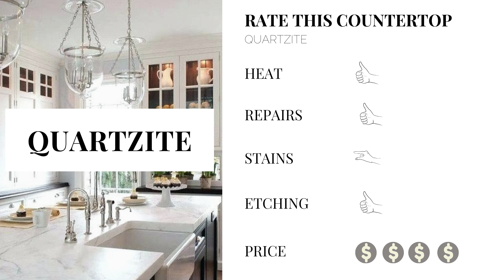 benefits to quartzite kitchen counter tops