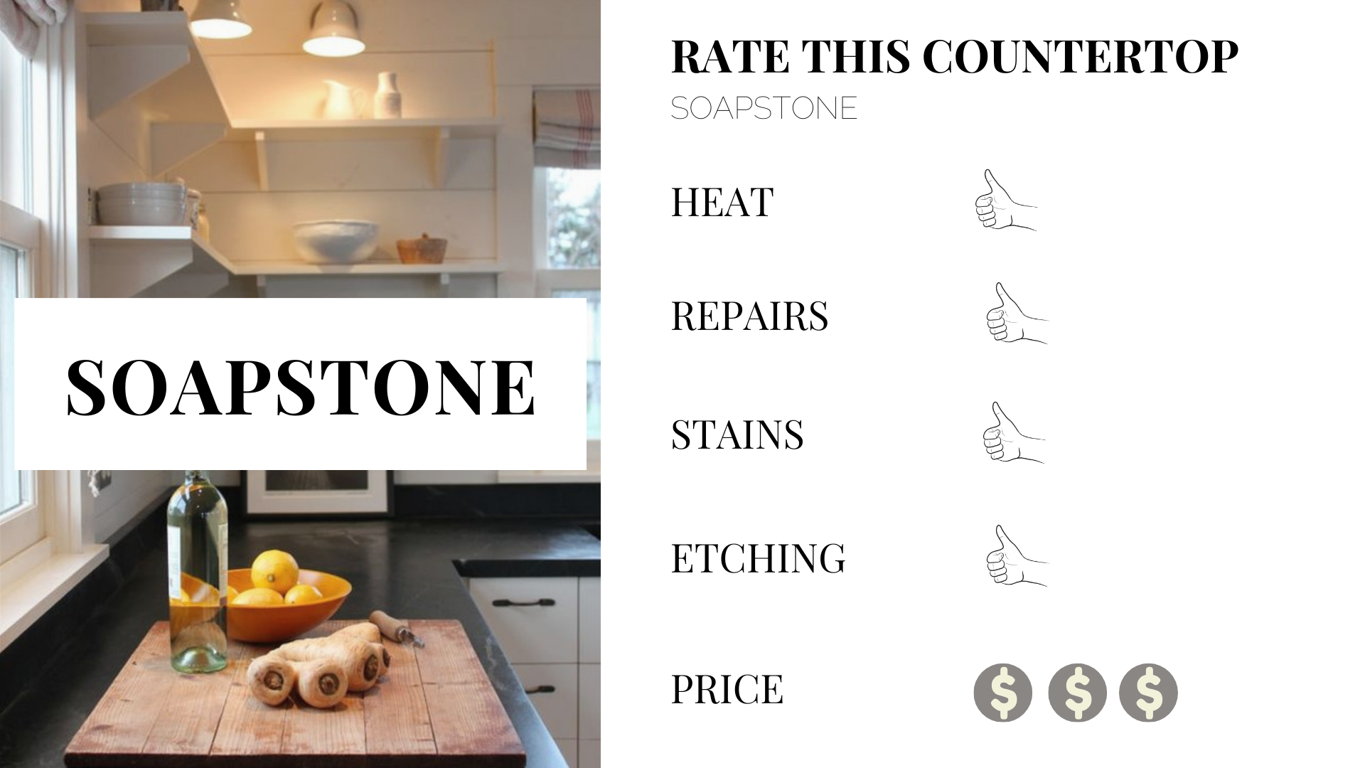 benefits to soapstone counter tops
